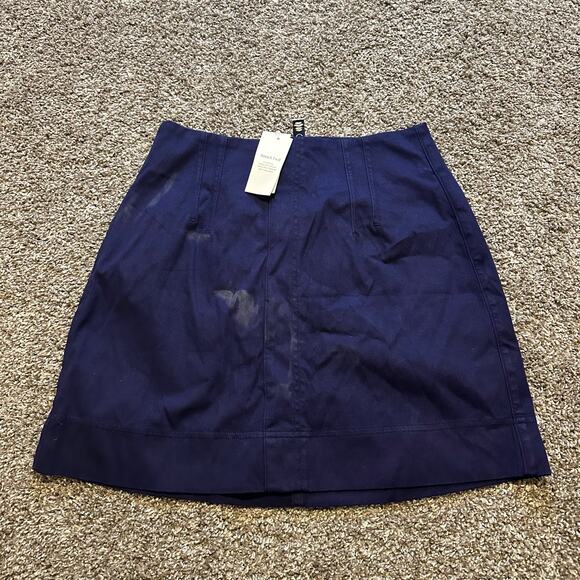 SPANX Women's Stretch Twill Mini Skirt Size S In Lapis Blue - Picture 4 of 15